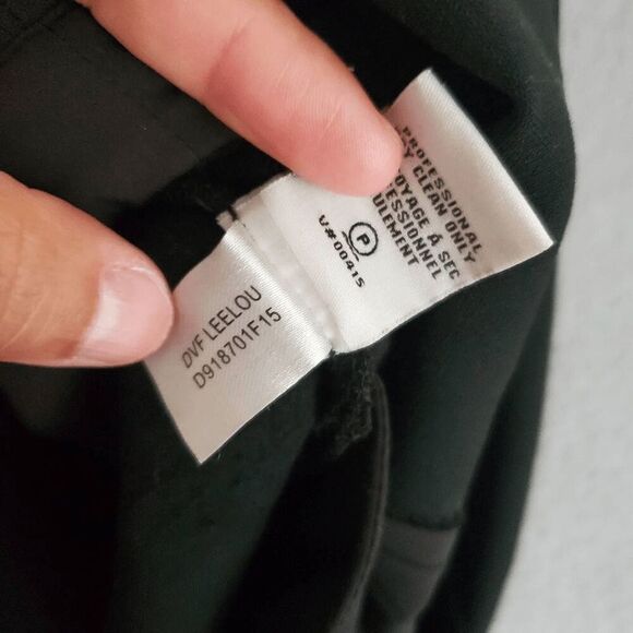 DVF Diane Von Furstenberg Women's LEELOU Braid Trim V Neck Sheath Dress 12 - Picture 7 of 9